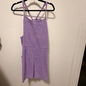 Zenana Washed Tie Back Shortalls